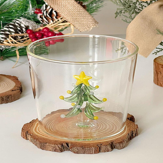 3D Christmas Tree Glass Cup High Borosilicate Wine Tumbler for Juice Cocktails Festive Party Drinkware for Holiday Celebrations 3D Christmas Tree Glass Cup High Borosilicate Wine Tumbler for Juice Cocktails Festive Party Drinkware for Holiday Celebrations