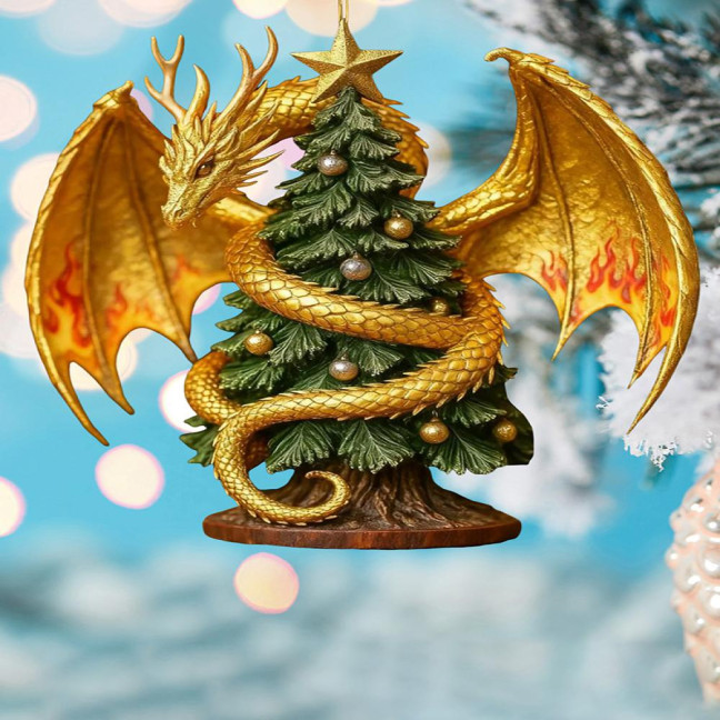 Dragon Christmas Tree Charm Ornament Festive Atmosphere Christmas Home Accents Decoration Party Accessories