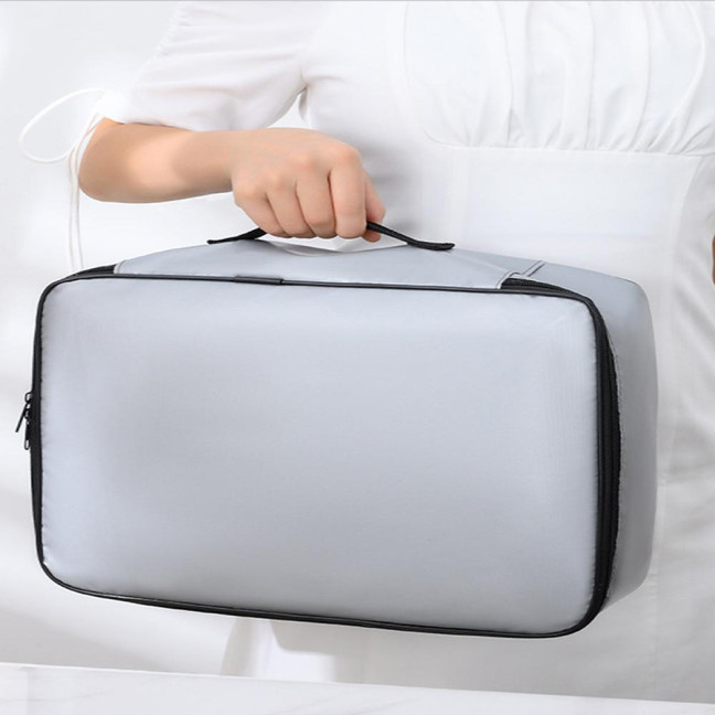 Travel Document Protection Bag Fireproof Waterproof File Storage Bag with Multi-Layer Design Card Holder File Organizer