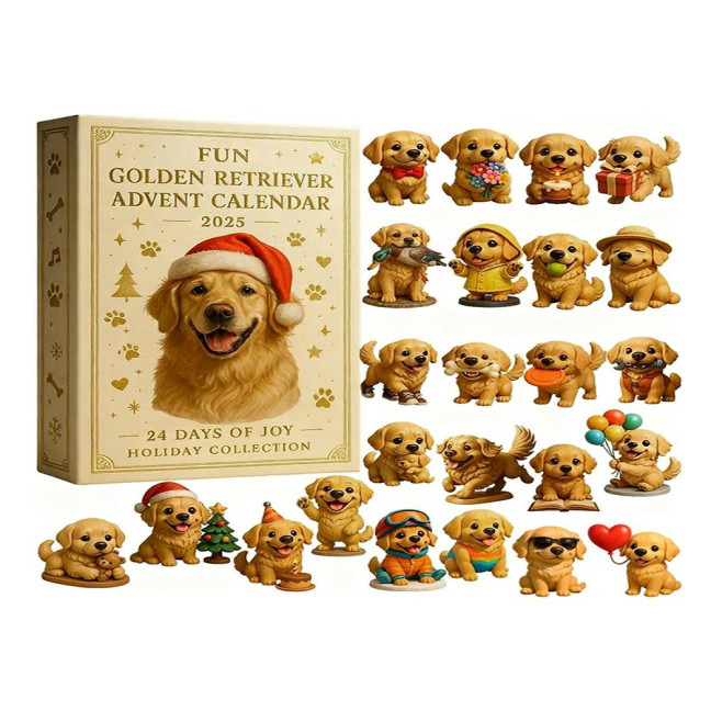 Christmas Advent Calendar Retriever Dog Design 2025 24-Day Countdown Christmas Tree Pendant Festive Ornaments Christmas Advent Calendar Retriever Dog Design 2025 24-Day Countdown Christmas Tree Pendant Festive Ornaments