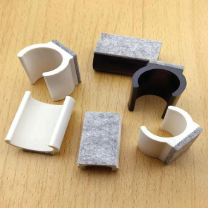 24Pcs Plastic Chair Leg Floor Protectors U Shaped Furniture Feet Caps Easy Installation Non-Slip Chair Pads 