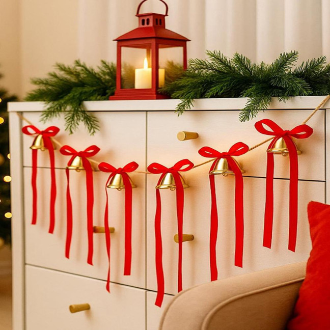 12 Pcs Velvet Bows with Jingle Bell Vintage Christmas Ribbon Bows for Garland Wreath Christmas Tree Decoration 12 Pcs Velvet Bows with Jingle Bell Vintage Christmas Ribbon Bows for Garland Wreath Christmas Tree Decoration