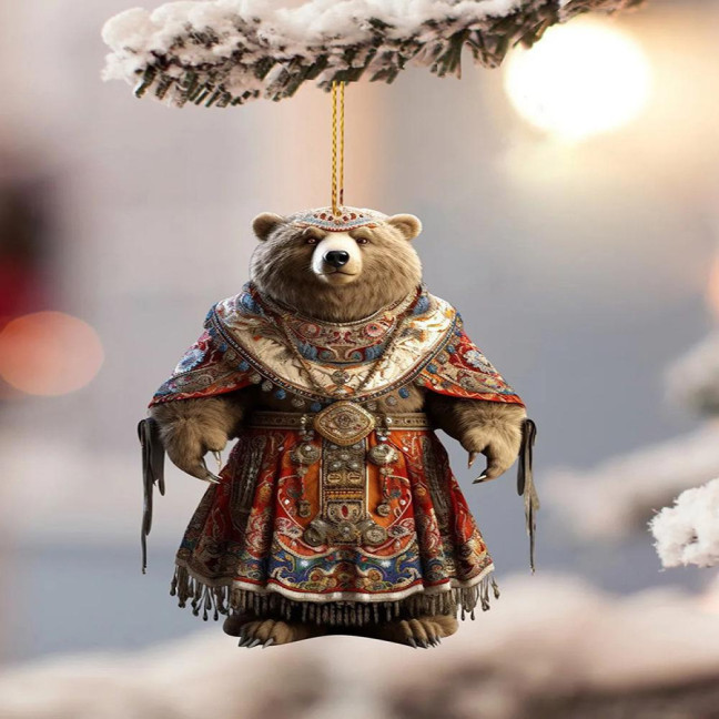 Polar Bear Christmas Ornament Cute Bear Xmas Tree Ornament 2D Acrylic Hanging Pendant for Car Interior Home Decor Polar Bear Christmas Ornament Cute Bear Xmas Tree Ornament 2D Acrylic Hanging Pendant for Car Interior Home Decor