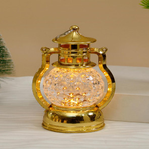 LED Christmas Night Lamp Flame-Free Warm Glow Creative Honeycomb Design Retro Night Light for Home Room Decor