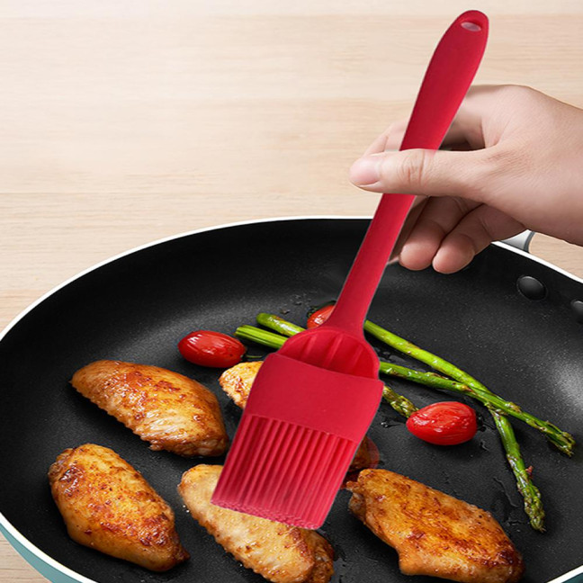 6Pcs Silicone Oil Brush Set Heat Resistant Basting Brushes for Cooking Baking Grilling BPA-Free Oil Applicator Pastry Brush for Sauce Marinade Meat Glazing BBQ 