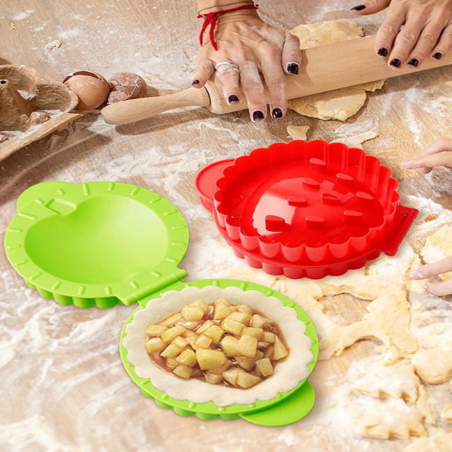 Apples Pie Mold Plastic Pastry Cutters for Mini Hand Pies Fall-Themed Dough Presser Pocket Pie Molds for Homemade Baking And Gifts
