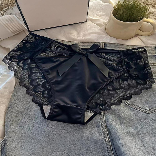 Women's Sexy Lace Hipster Underwear Soft Floral Lace Low Rise Panties Seamless Sheer Mesh Ladies Briefs