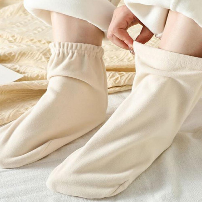 Sleep Socks Men Women Warm Home Socks Loose Fit Breathable Winter Socks with Elastic Cuffs for Bed Lounge Living Room